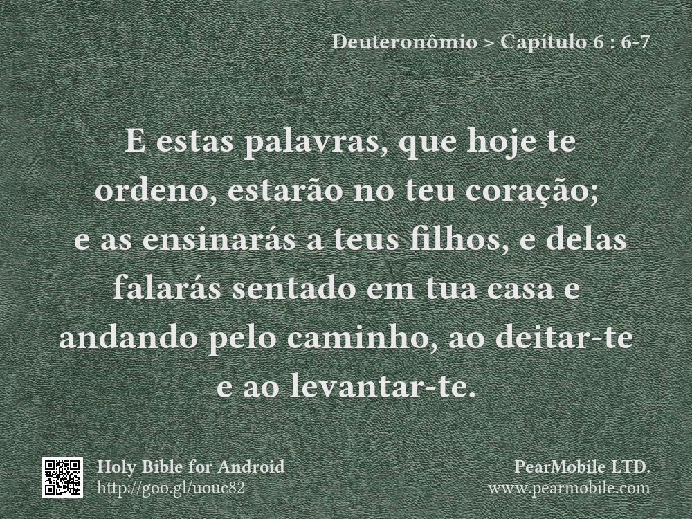 Deuteronômio, Capítulo 6:6-7